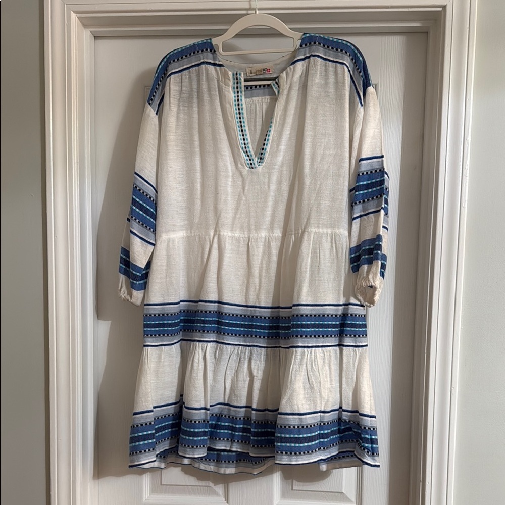 Lemlem Blue and White Swim Coverup